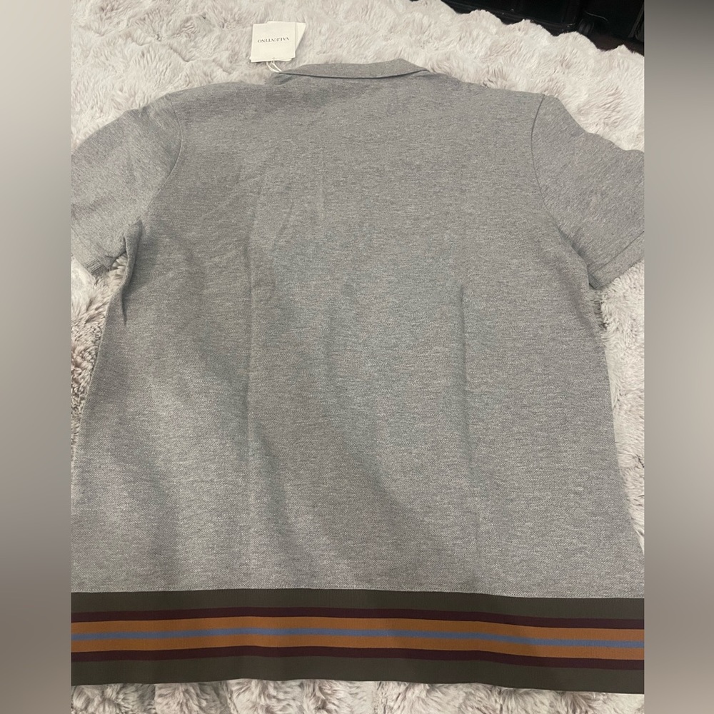 Valentino Mens Grey Polo Sz XL - Picture 4 of 8